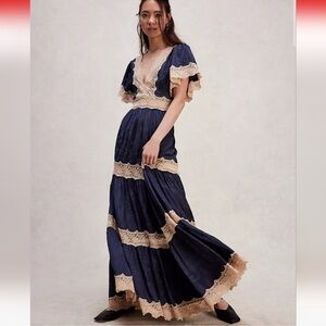 Spell ocean gown size small navy